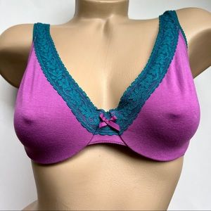 NEW Victoria's Secret Cotton and Lace Underwire Bra 36B